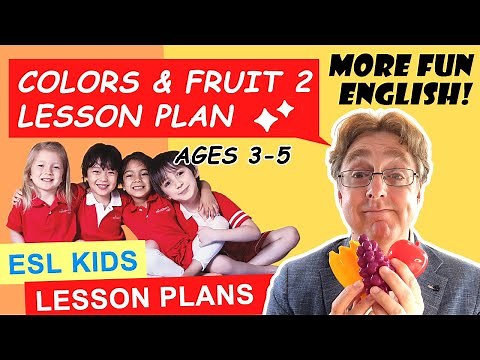 ESL Kids Lesson Plan - "A rainbow" (Fruit & Colors 2) (ages 3-5) - Lesson 3