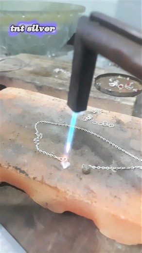 The process of making a simple silver anklet by a silversmith #shortvideo #shorts