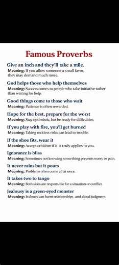 Famous Proverbs