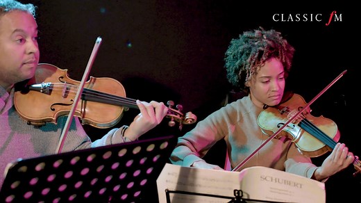 28K views · 585 reactions | Gorgeous Schubert for string quartet  – This is Harlem Quartet with the Rosamunde Quartet in A minor, filmed following their work with London Music Masters. See them in concert in Washington, DC next weekend  https://clssicfm.co/2Tr0ij6 | Classic FM | Facebook