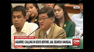 Justice Secretary Vitaliano Aguirre says applying for a search warrant for Leyte Provincial Jail, serving the said warrant at 4:30 in the morning, and calling in SOCO before the jail search were unusual. He adds that a 19-man team to serve a search warrant was an overkill. www.cnn.ph | NewsWatch Plus Philippines