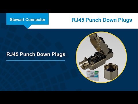 Tool-Less RJ45 Termination Explained | Stewart Connector Punch Down Plug