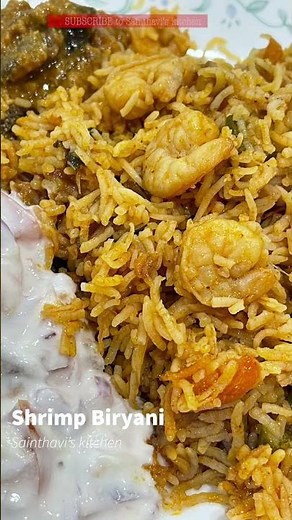 Jabber Bhai Inspired Shrimp Biryani Recipe 🦐 🍤 #Shorts - Sainthavi’s Kitchen Recipes