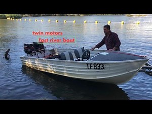 twin outboard tinny, fastest dingy ,twin motor skiff boat