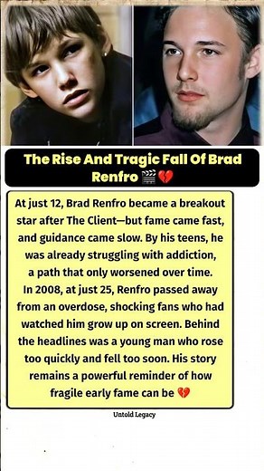 The Rise And Tragic Fall Of Brad Renfro 🎬💔