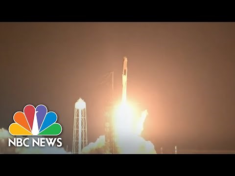 SpaceX Falcon 9 Rocket With Crew Dragon Capsule Lifts Off From Kennedy Space Center | NBC News NOW