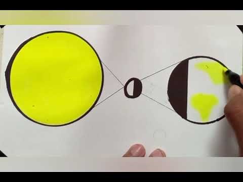 como dibujar el eclipse solar, facil...