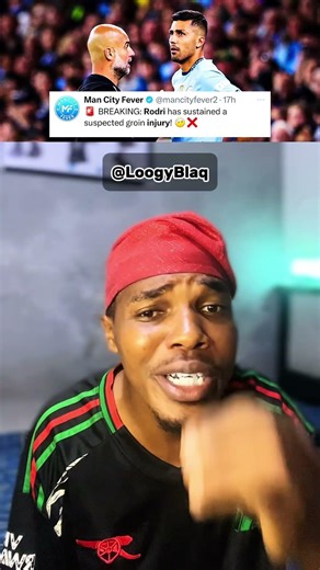 Arsenal fans it’s not over yet, Rodri is out #loogyblaq #arsenal