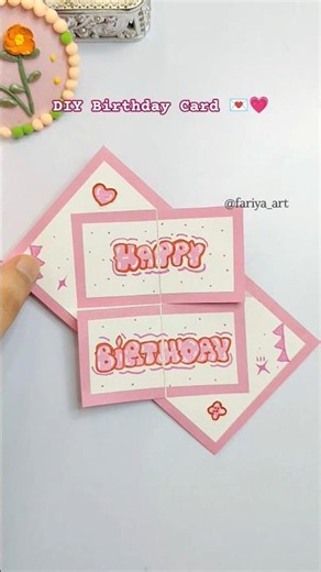 Handmade Birthday Card Tutorial ✂️🎂 #relatable #aesthetic #diy #trending #viralvideos #fyp