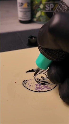 Black Wave Tattoo Filling Technique #tattoo #artist #tutorial