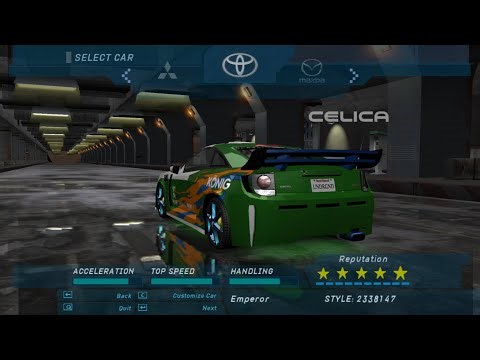NFS Underground Definitive Edition | Toyota Celica | Customization and Gameplay
