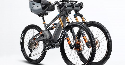 Orange Phase AD3 adaptive eMTB packs three wheels and a bucket seat