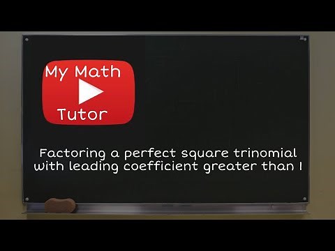 ALEKS | Factoring a perfect square trinomial with leading coefficient greater than 1
