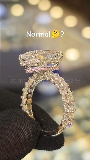 Huge Radiant Diamond Engagement Ring | Pink Diamond Accents 💍 #radiant #pinkdiamond #bts