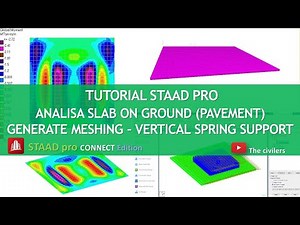 Staad pro Tutorial - On-Ground Slab Analysis Using Generate Meshing & Vertical Spring Support