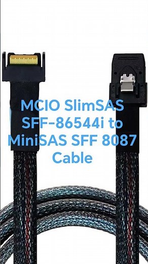 MCIO SlimSAS SFF-8654 4i to MINISAS SFF-8087 Server Computer Wiring Harness