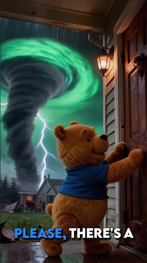 winne the Pooh gets stuck outside in a storm