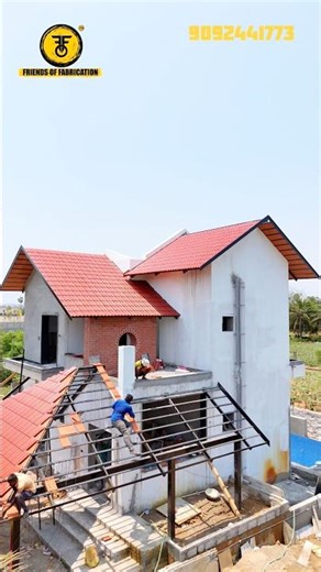 How To Ceramic Roof Tile Laying #shorts #roofing #construction #home #clay