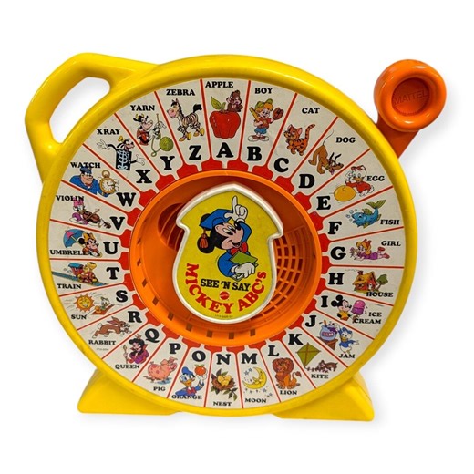Vintage 1989 Mattel See N Say Disney Mickey Mouse Abcs Toy Tested Works - Etsy