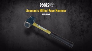 Klein Tools 32 oz. Lineman s Milled Face Hammer with 14 in. Fiberglass Handle 80936MF