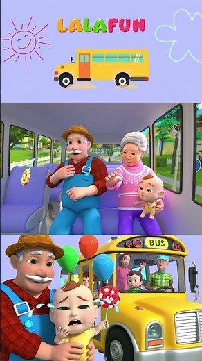 Wheels on the Bus 🚌 Don't Cry Baby #wheelsonthebus #nurseryrhymes #kidssongs #shorts