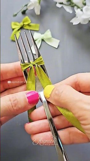 Fork Bow Hack That Actually Works #diy #ribboncraft #shorts