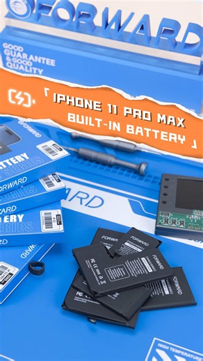 Let's test that battery📦 For real capacity. 🔋 iPhone 11 PM•FORWARD Shield series. #batteryreplacement #iphonebattery #wholesaler #screenrepair #repairshop