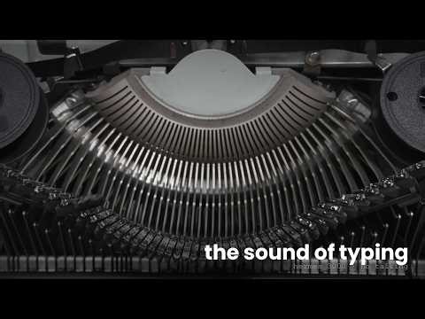 Typewriter Close Up Rhythmic Typing ASMR - No Talking