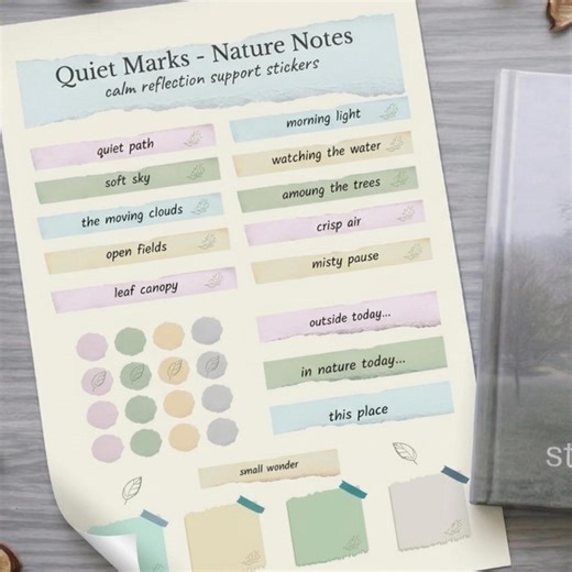 Printable Journal Stickers, Mindful Planner Stickers, Calm Reflection Stickers, A4 Digital Download, Gratitude Journaling Kit - Etsy