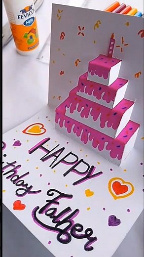 Happy birthday father card gift 🎁 ideas//craft ideas//