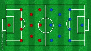 Football Tactic Board Animation Football Field. Soccer Tactics Field Animation,Tactical Board Animation.