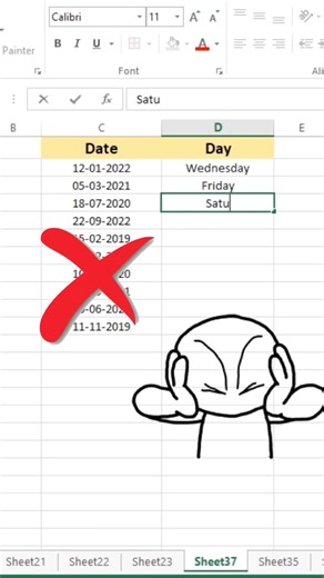 TEXT Function in Excel | Convert Date to Day Name Easy Trick ||