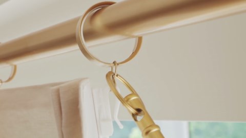 TWOPAGES Jaylon Collection Gold Drapery Curtain Pull Wand