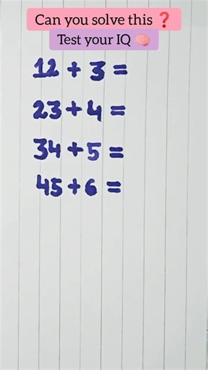 Brain Teaser Challenge-IQ Test🧠#maths #mathtricks #mathstricks #subscribe #brainteaser #braintest