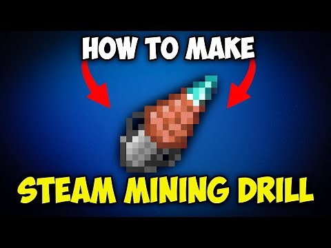 How to Make a Steam Mining Drill in ATM 10 Modpack for Minecraft | Best Early Pickaxe