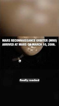 Mars Reconnaissance Orbiter reaches the Red Planet #2000snostalgia #mars