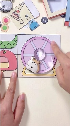 햄스터 키우기🐹 응가치우고 운동 시켰어요💛#햄스터키우기 #도안 #diy