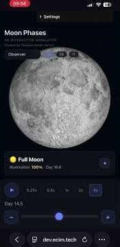 Moon Phases and Eclipse Simulator 🌙 - Mobile Version DEMO
