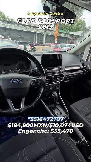 FORD ECOSPORT 2019, transmisión automática, 72,200 KMS, a tratar o desde el 30% de enganche