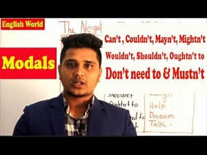 The use of Can't, Couldn't, Mayn't, Mightn't, Wouldn't & Shouldn't | Spoken Class- 15 .