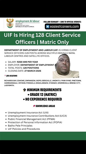 client services officers in kzn.