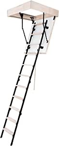 UNI Metal-Wooden Loft Ladder, 35.5 in x 31.5 in, Attic Stairs