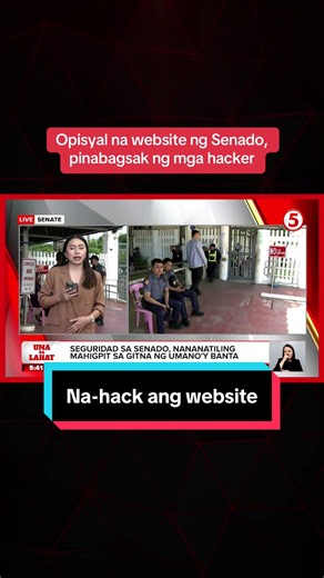 #UnaSaLahat | Pinabagsak ng mga hacker ang official website ng Senado sa gitna ng umano’y banta sa seguridad at bangayan ng mga senador. | via Camille Samonte