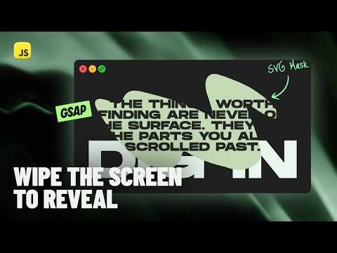This Gooey SVG Animation Lets You Paint Away the Screen to Reveal Hidden Content (Powered by GSAP)