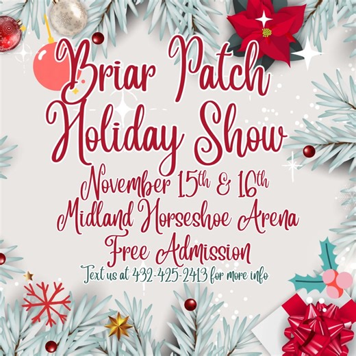 Join Briar Patch Trade Days at their new Holiday Event in Midland on November 15th & 16th! Admission is always FREE so bring the family! | Briar Patch Events