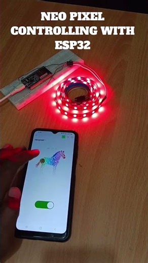 NEO PIXEL LED CONTROLLING WITH ESP32 #esp32 #viral #shorts #homeautomation