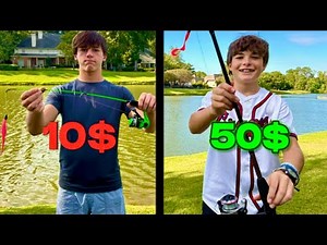 10$ vs 50$ Fishing Rod Challenge!