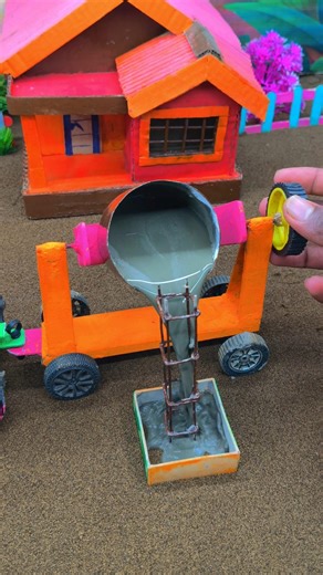 Diy mini pillar making construction project mini handmade construction project #shorts#youtubeshorts