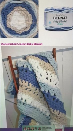 9 Free Bernat Baby Blanket Stripes Yarn Crochet Pattern PDFs Easy #crochet #crochetpattern