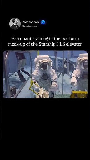 Training for the Moon: Artemis astronauts practice with Starship lunar elevator #nasa #moon #short
